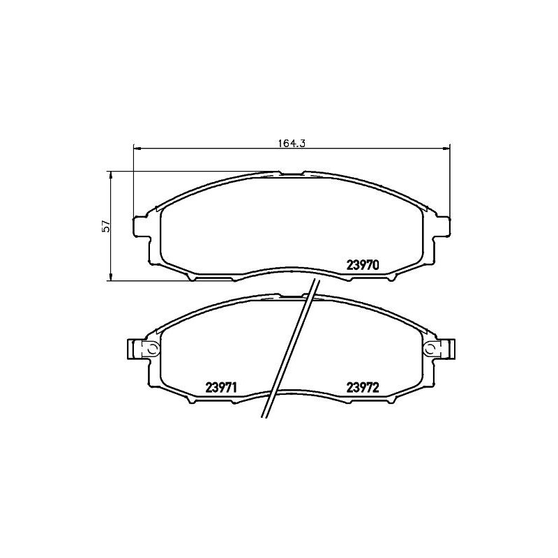 Pastiglie freno asse anteriore - HELLA BRAKE