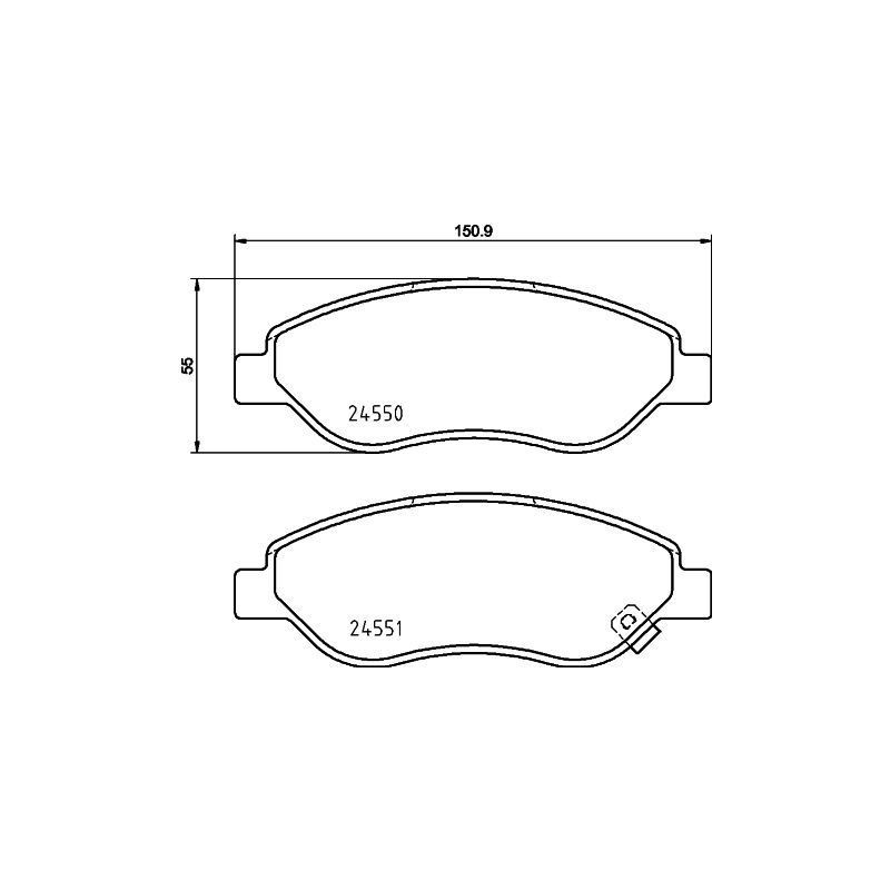 Pastiglie freno asse anteriore - HELLA BRAKE