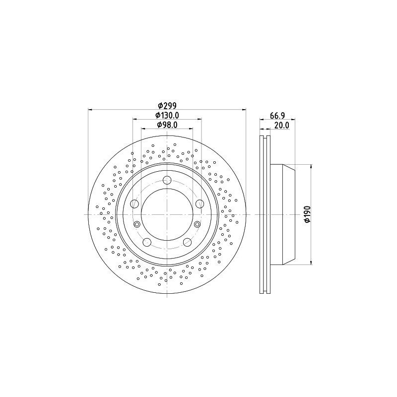 Disco freno asse posteriore - HELLA BRAKE