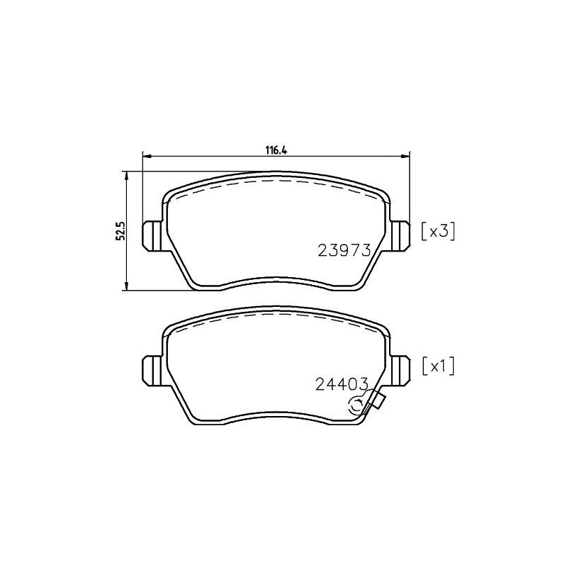 Pastiglie freno asse anteriore - HELLA BRAKE