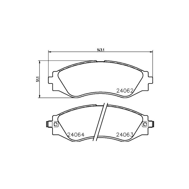 Pastiglie freno asse anteriore - HELLA BRAKE