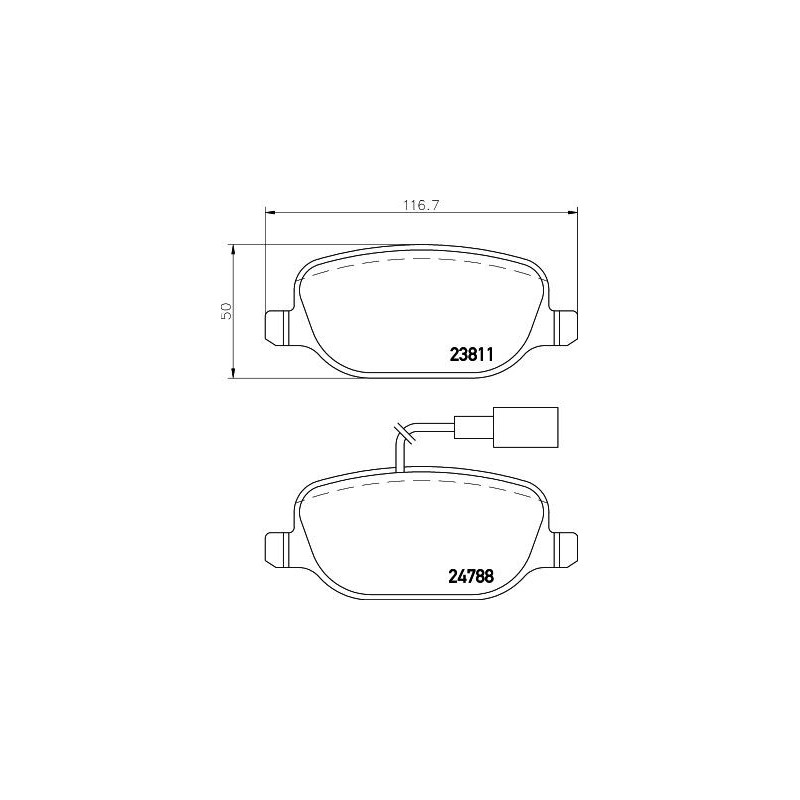 Pastiglie freno asse posteriore - HELLA BRAKE