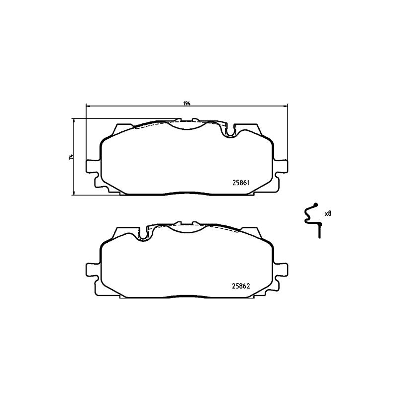 Pastiglie freno asse anteriore - BREMBO