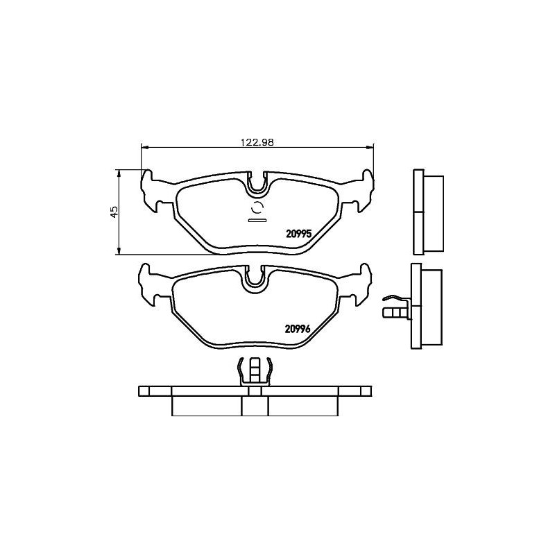 Pastiglie freno asse posteriore - HELLA BRAKE