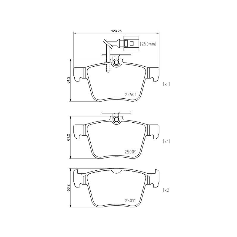 Pastiglie freno asse posteriore - BREMBO