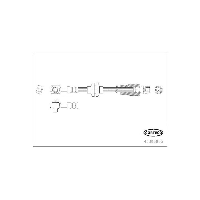 Flessibile freno asse anteriore - CORTECO