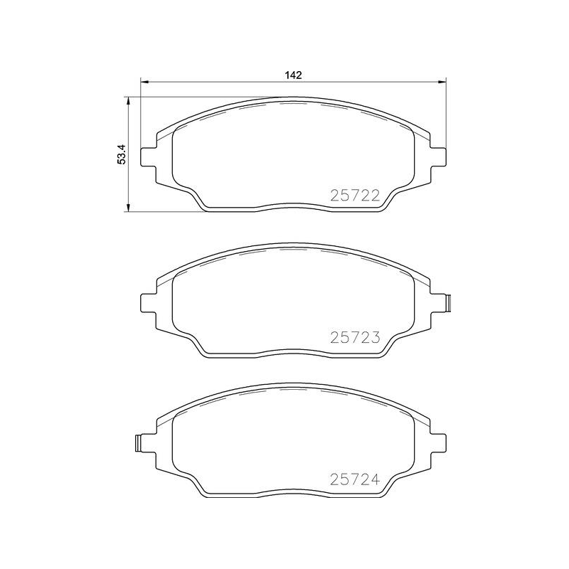 Pastiglie freno asse anteriore - BREMBO