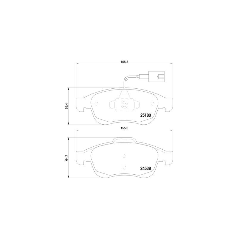 Pastiglie freno asse anteriore - BREMBO