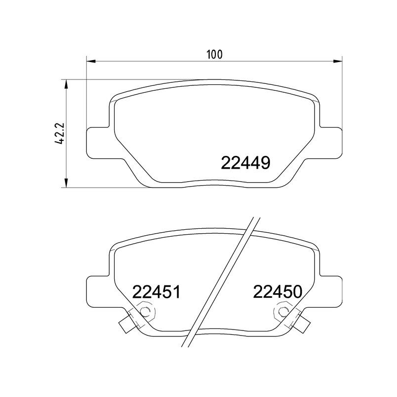 Pastiglie freno asse posteriore - BREMBO