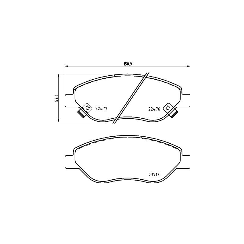 Pastiglie freno asse anteriore - BREMBO