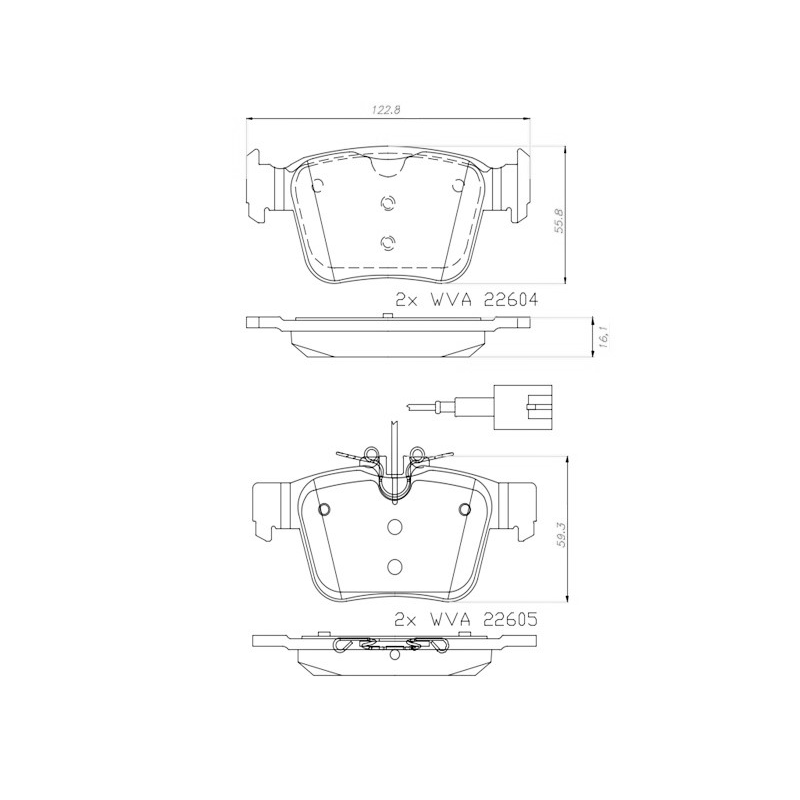 Pastiglie freno asse posteriore - BREMBO
