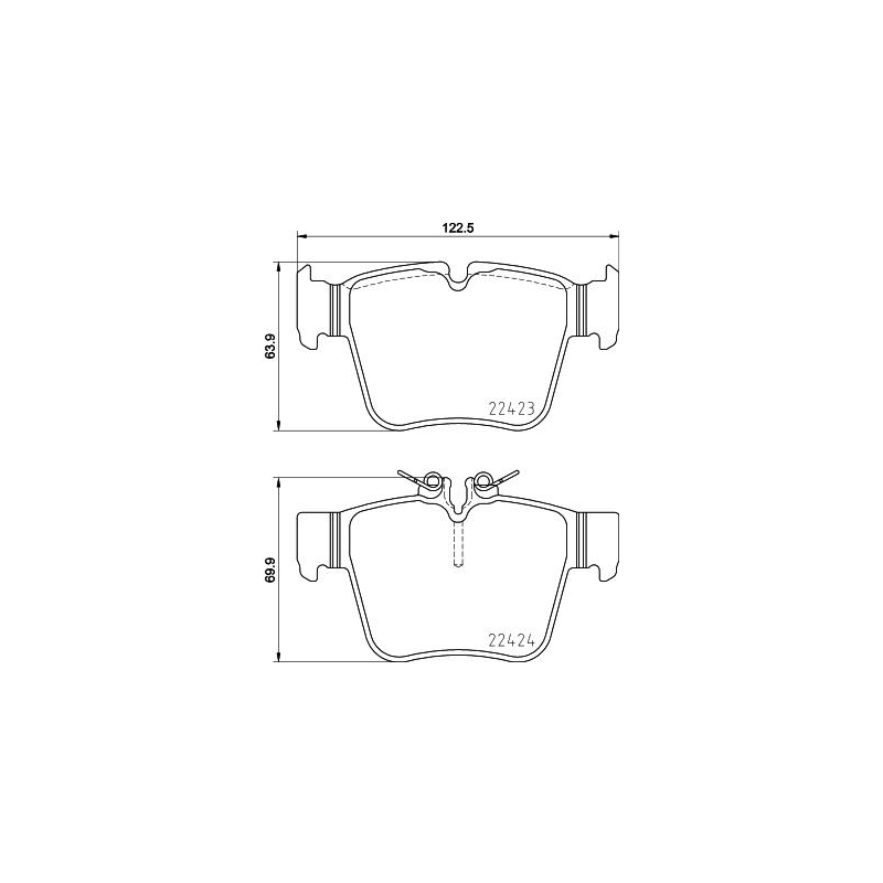 Pastiglie freno asse posteriore - BREMBO