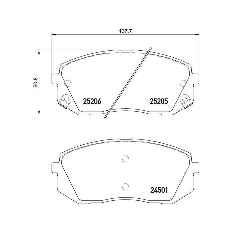 Pastiglie freno asse anteriore - BREMBO