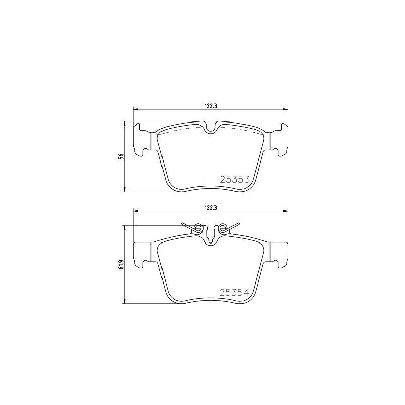 Pastiglie freno asse posteriore - BREMBO