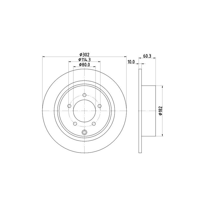 Disco freno asse posteriore - HELLA BRAKE