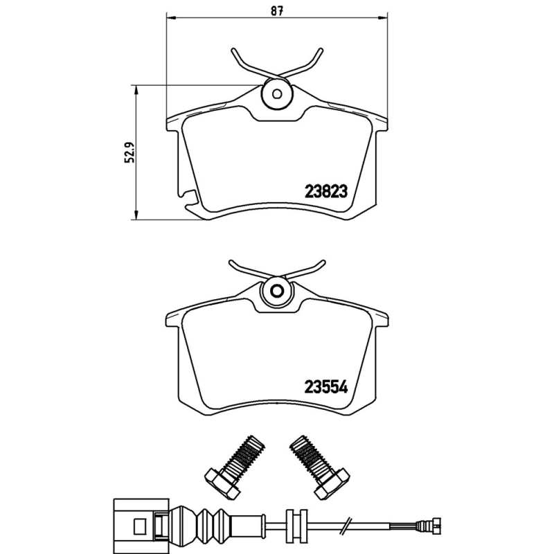 Pastiglie freno asse posteriore - BREMBO