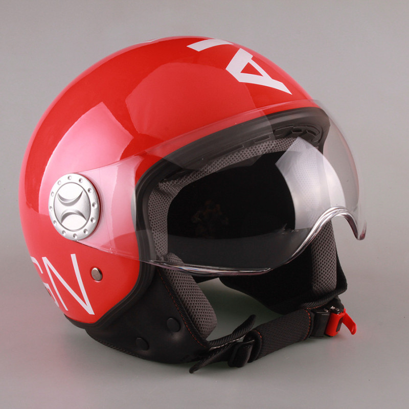 CASCO DEMI-JET MOD. 101 V/ELIC. AL ROSSO LUC M