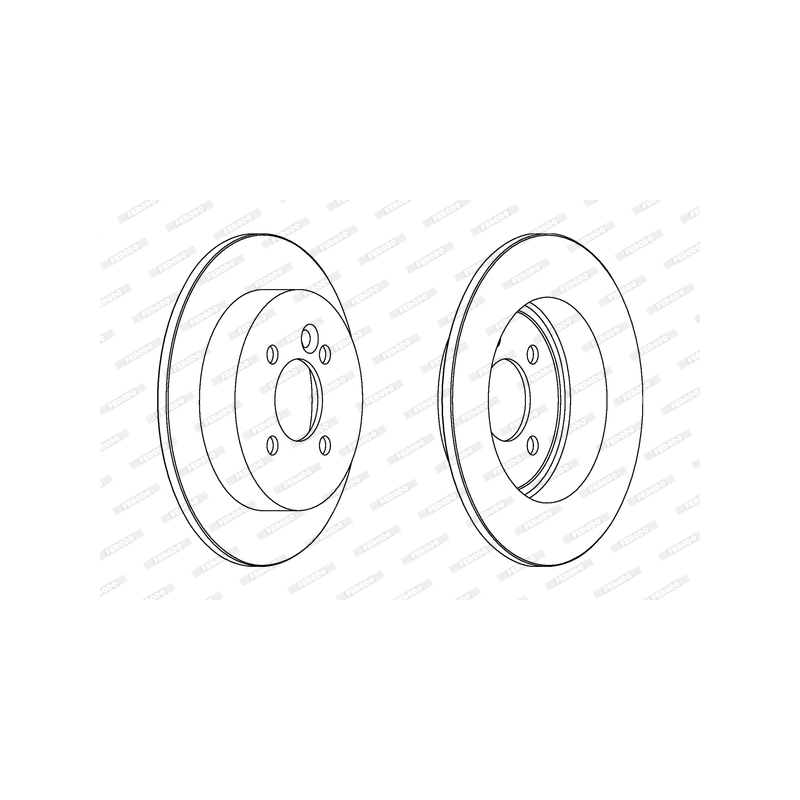 Disco freno asse posteriore - FERODO