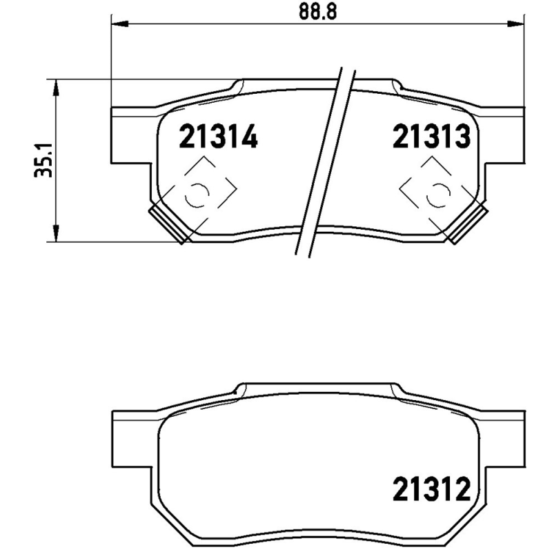 Pastiglie freno asse posteriore - BREMBO