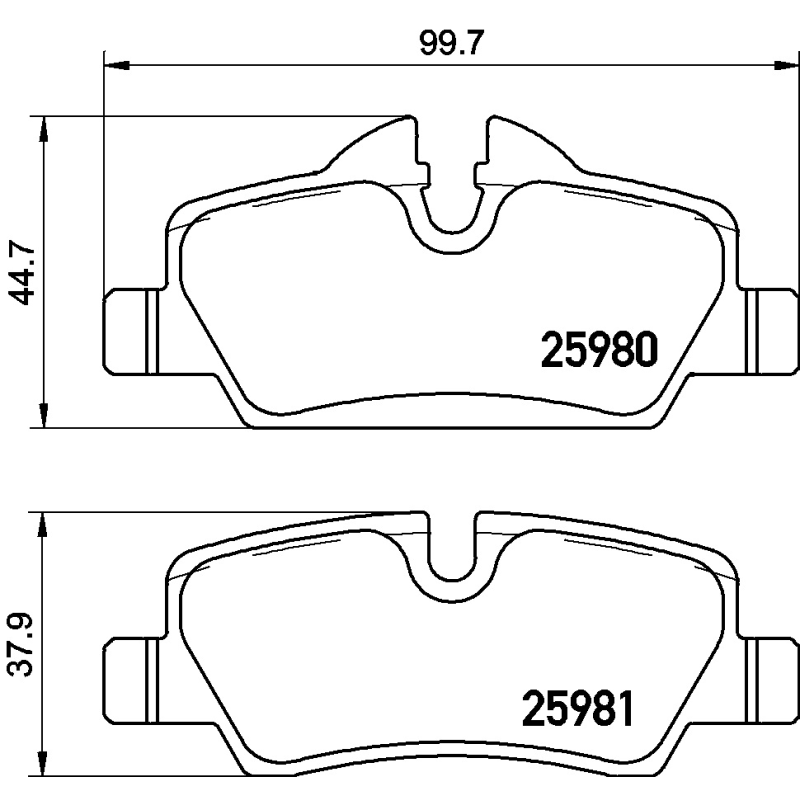 Pastiglie freno asse posteriore - BREMBO