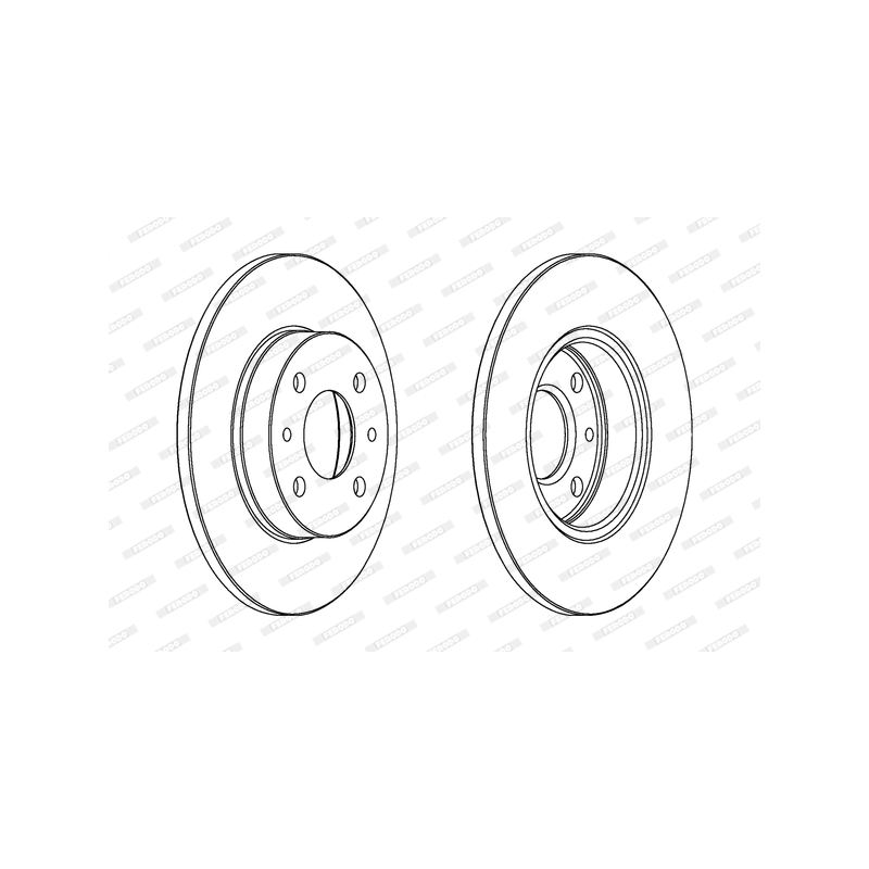 Disco freno asse posteriore - FERODO
