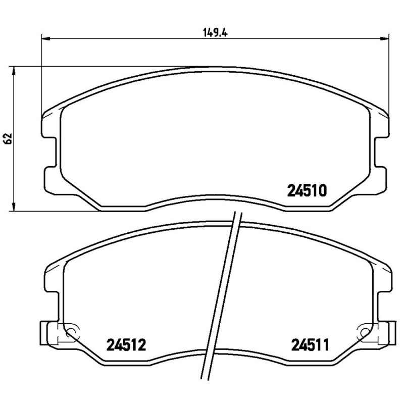 Pastiglie freno asse anteriore - BREMBO
