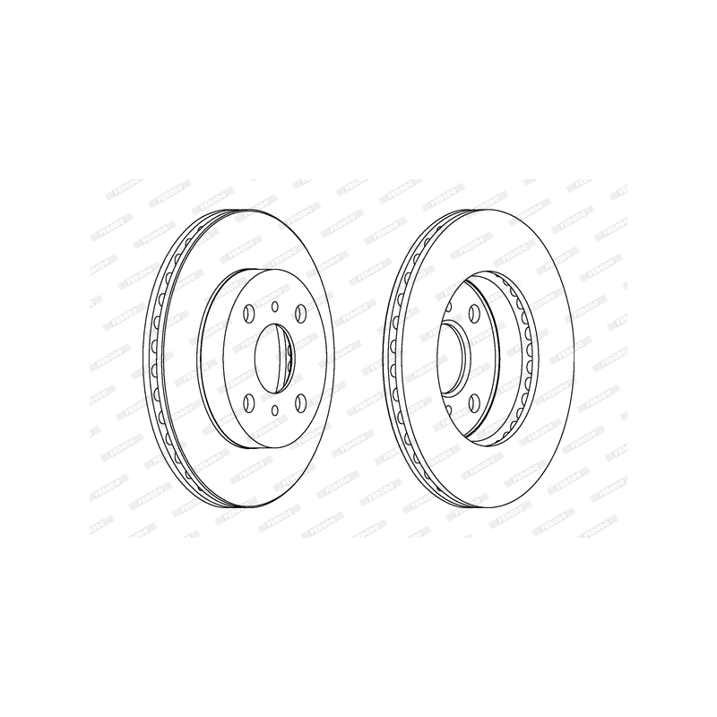 Disco freno asse anteriore - FERODO