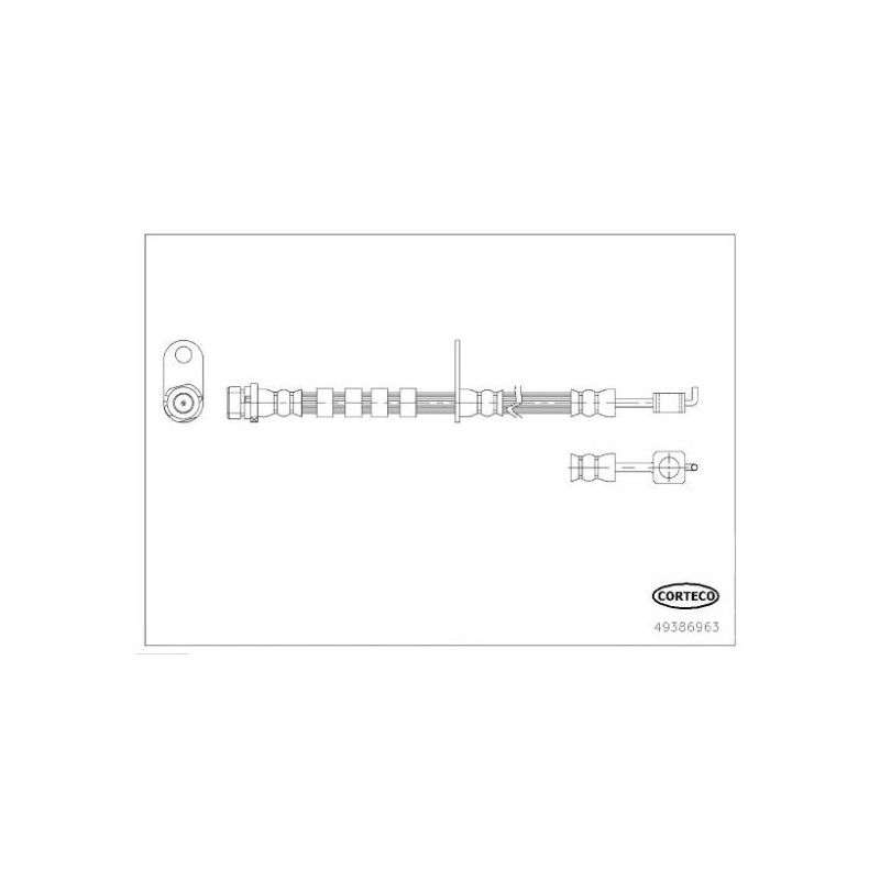 Flessibile freno asse anteriore - CORTECO