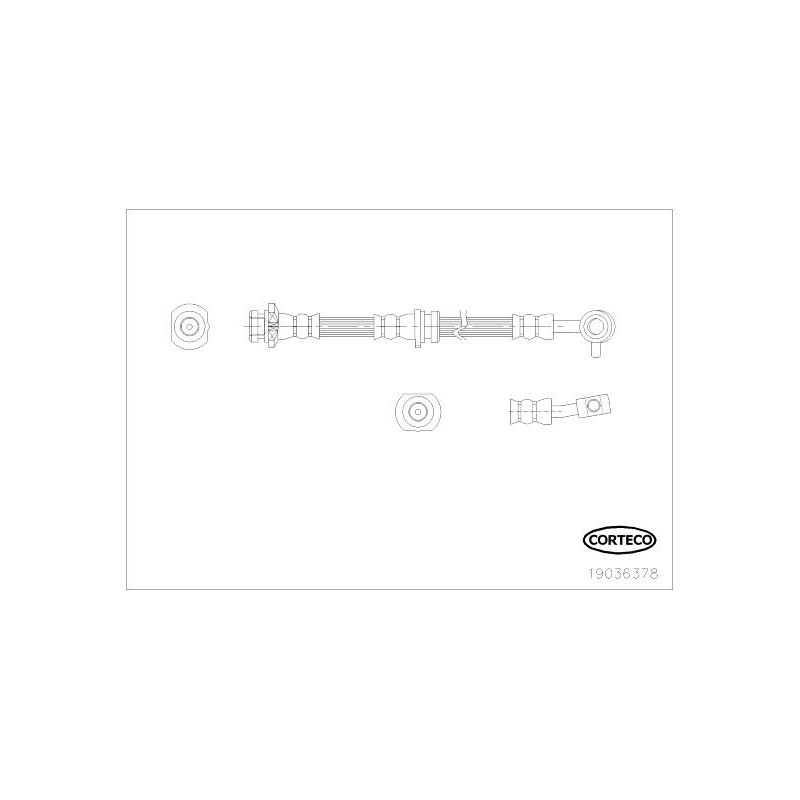 Flessibile freno asse anteriore - CORTECO
