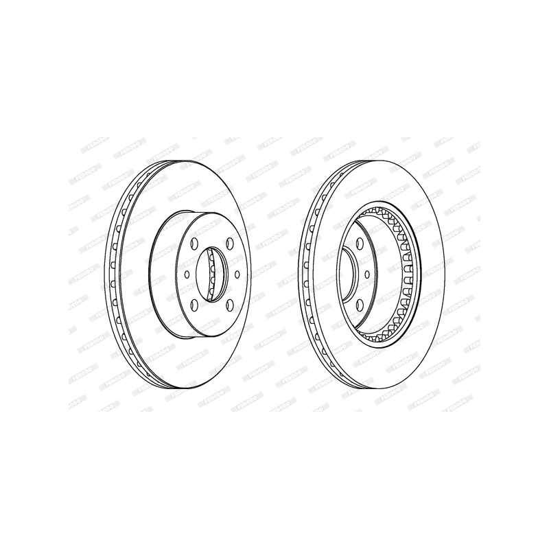 Disco freno asse anteriore - FERODO