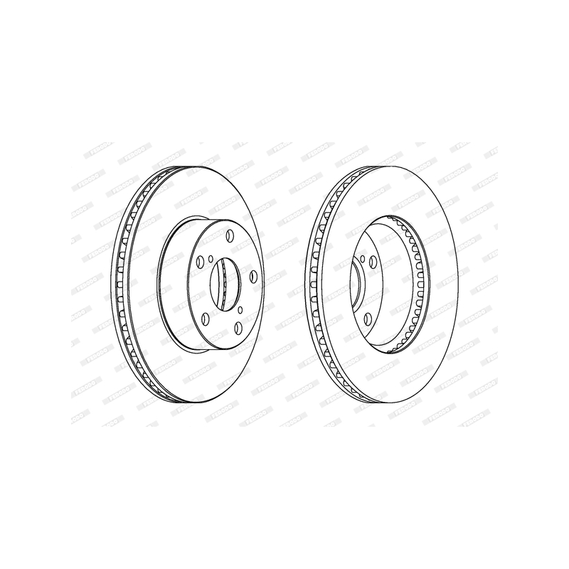 Disco freno asse anteriore - FERODO