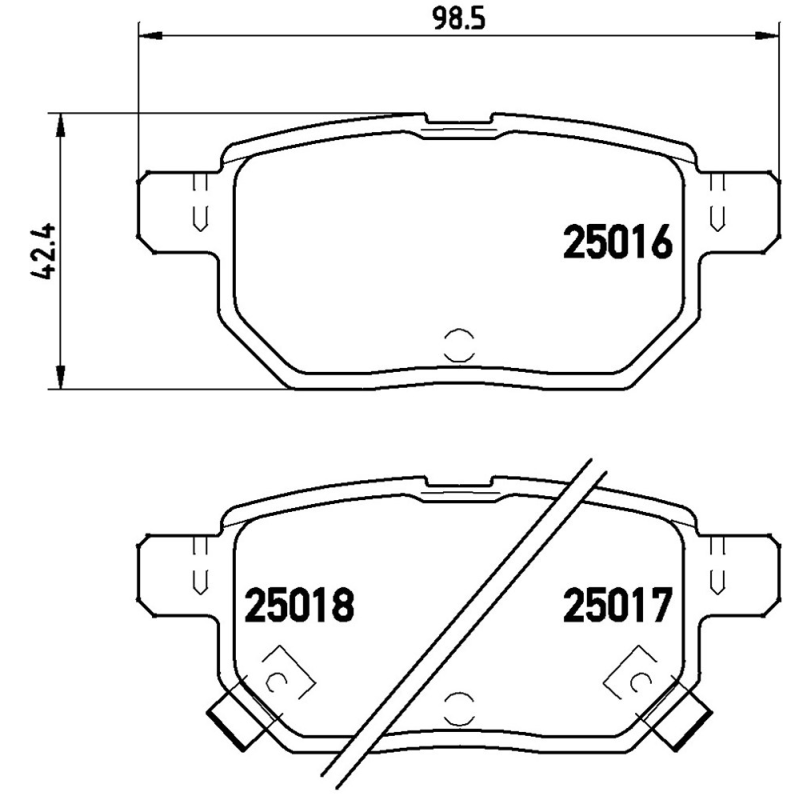 Pastiglie freno asse posteriore - BREMBO