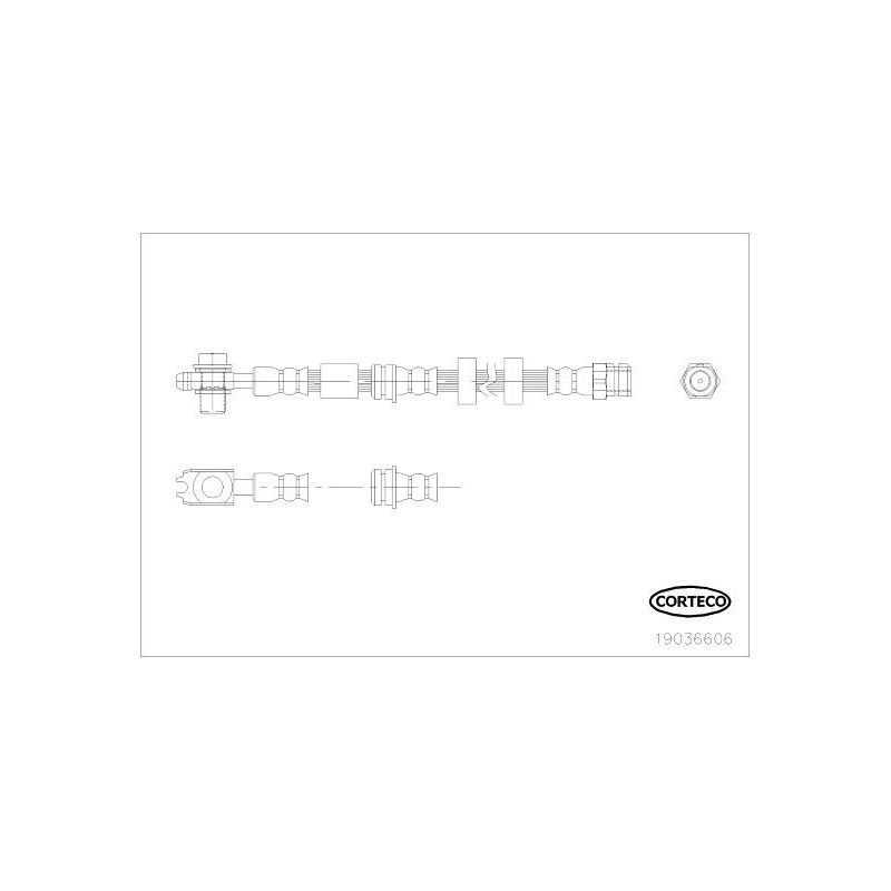 Flessibile freno asse anteriore - CORTECO