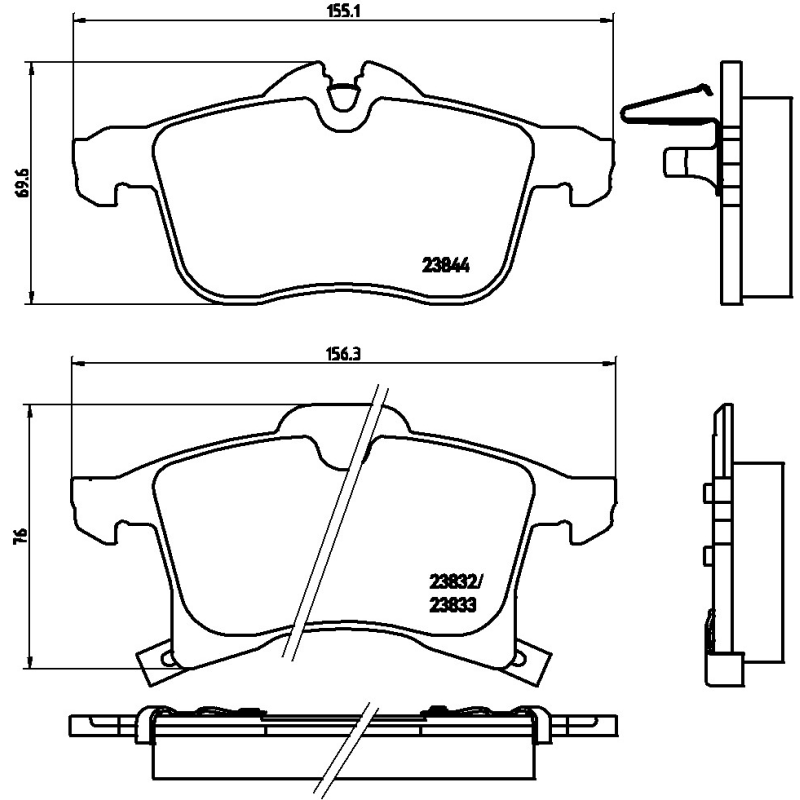 Pastiglie freno asse anteriore - BREMBO
