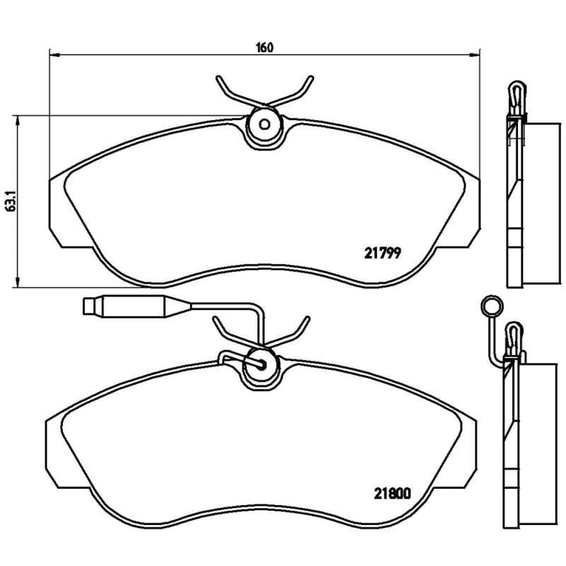 Pastiglie freno asse anteriore - BREMBO