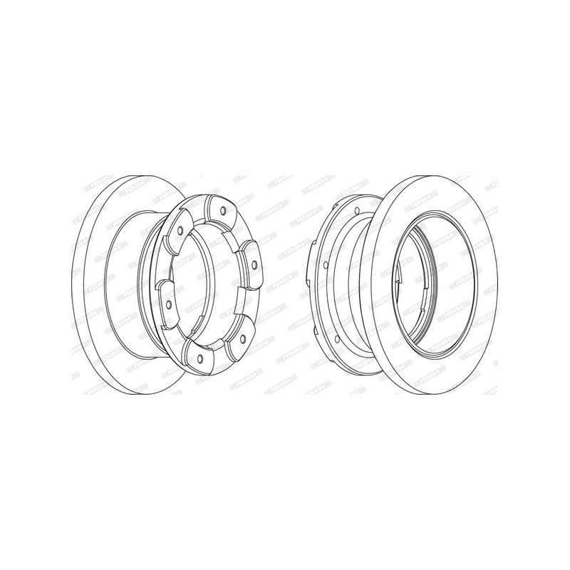 Disco freno asse posteriore - FERODO