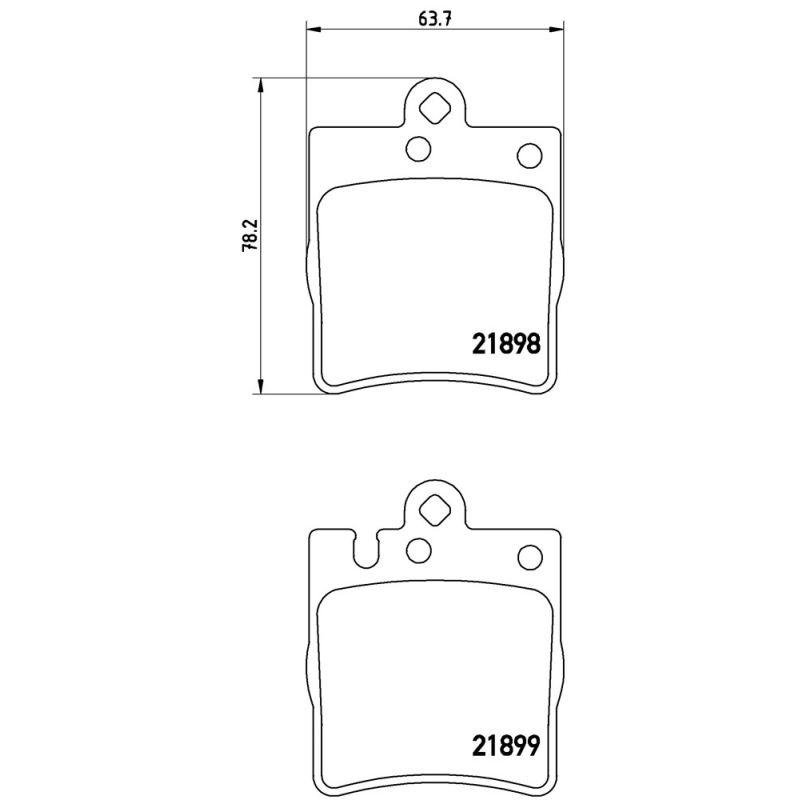 Pastiglie freno asse posteriore - BREMBO