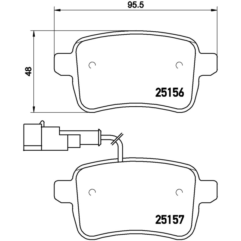 Pastiglie freno asse posteriore - BREMBO