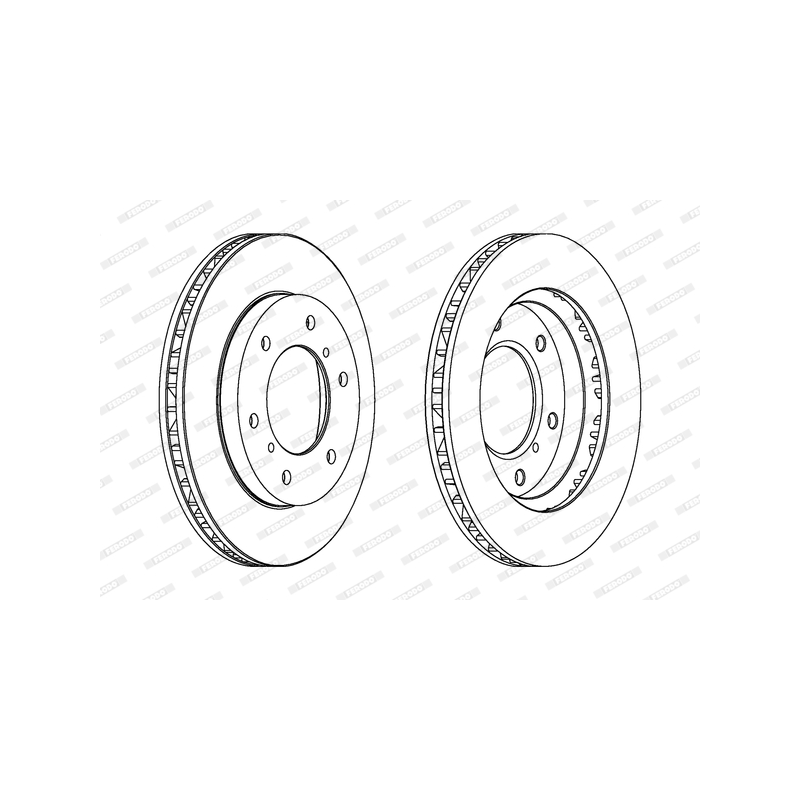 Disco freno asse anteriore - FERODO