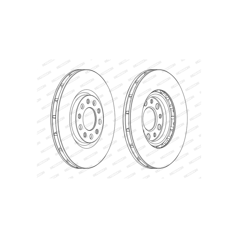 Disco freno asse anteriore - FERODO
