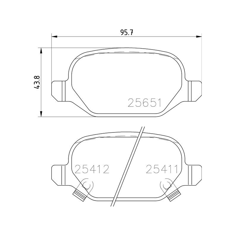 Pastiglie freno asse posteriore - BREMBO