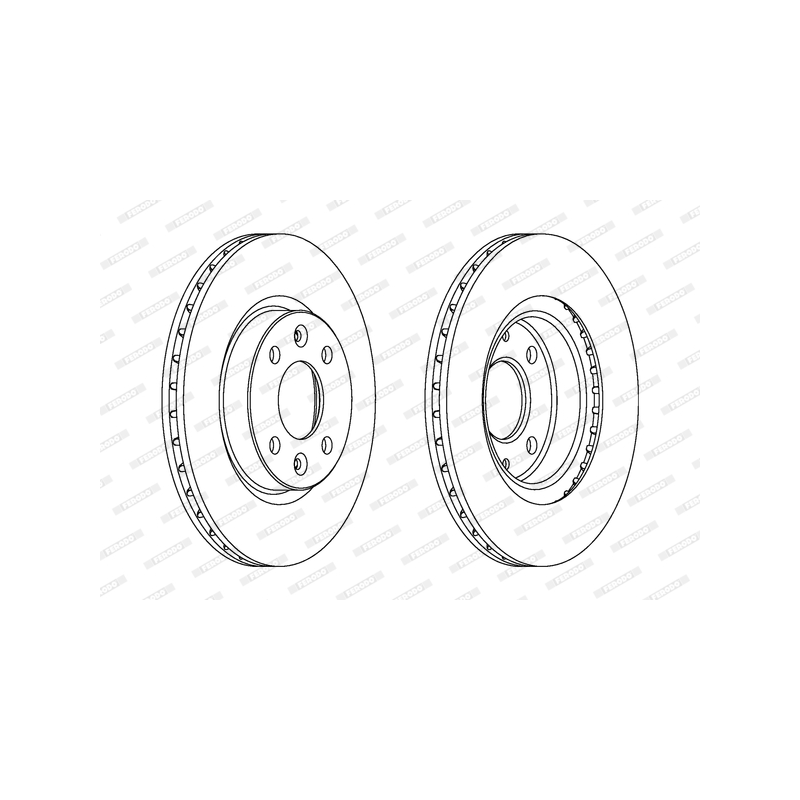 Disco freno asse anteriore - FERODO