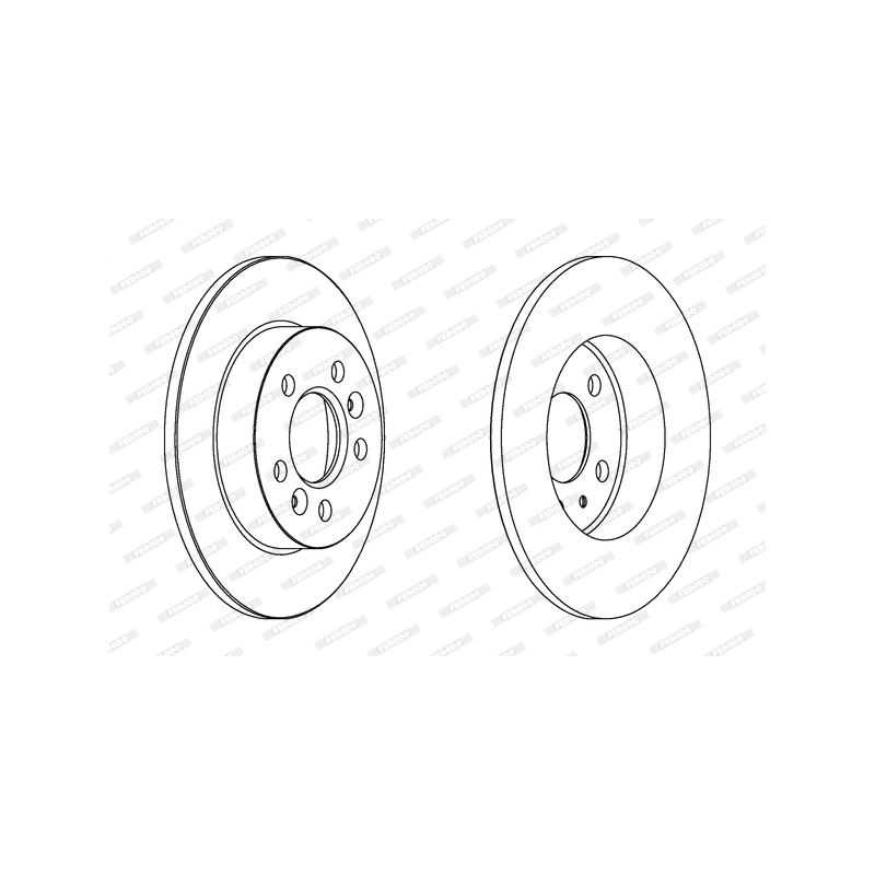 Disco freno asse posteriore - FERODO