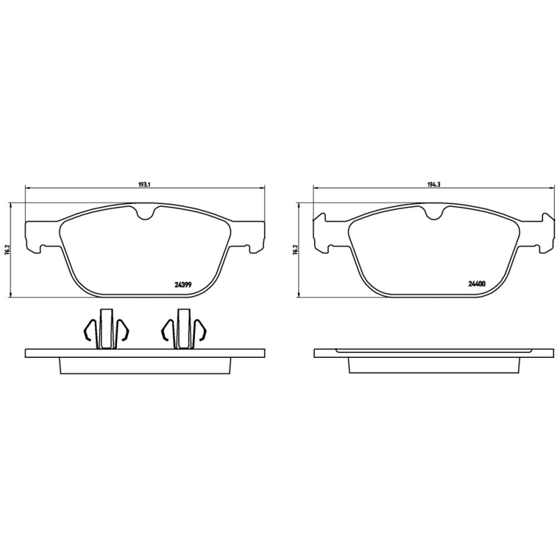 Pastiglie freno asse posteriore - BREMBO