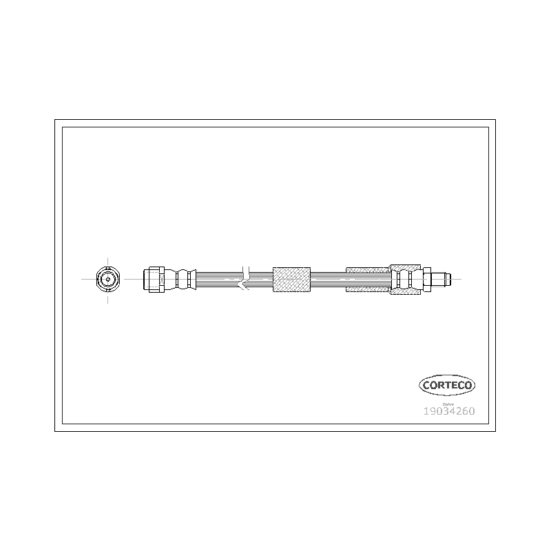 Flessibile freno asse anteriore - CORTECO