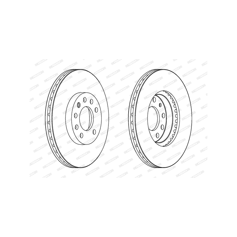 Disco freno asse anteriore - FERODO
