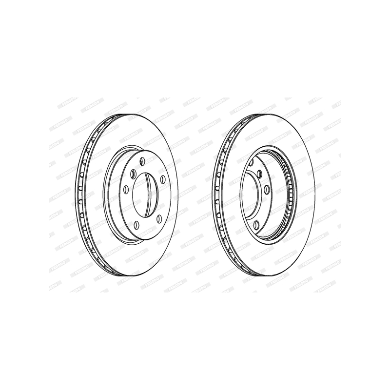 Disco freno asse anteriore - FERODO