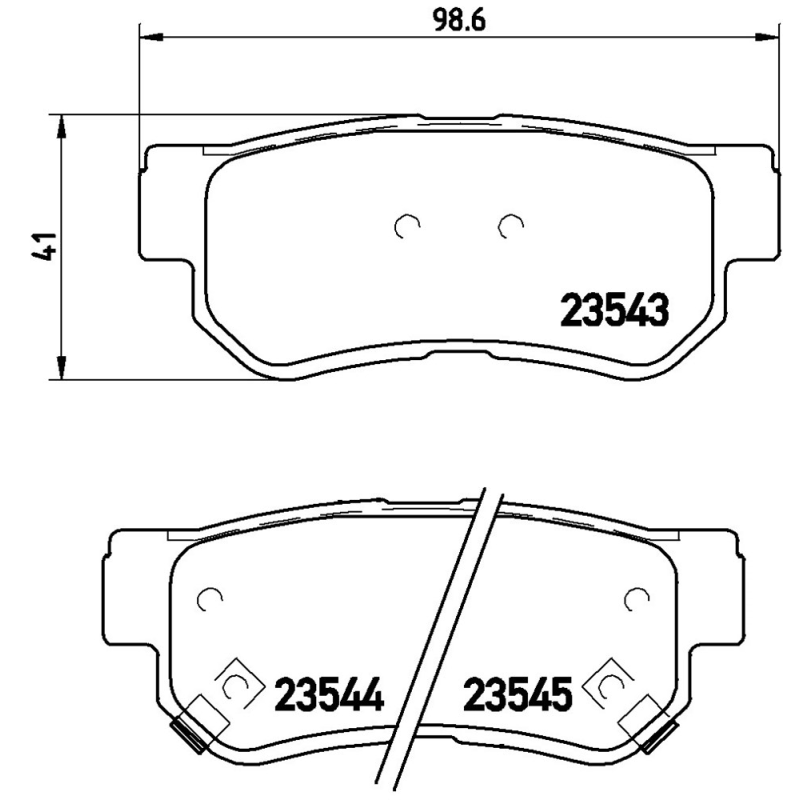 Pastiglie freno asse posteriore - BREMBO