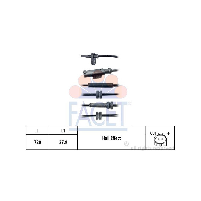 Sensore ABS - FACET