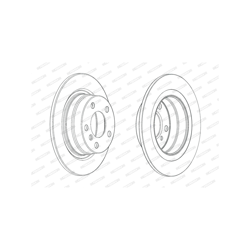 Disco freno asse posteriore - FERODO